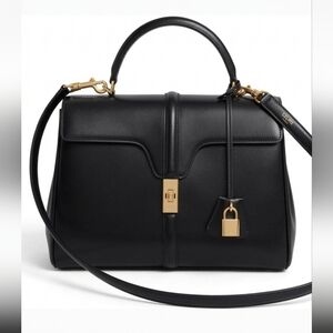 CELINE Authentic Black Satchel Bag